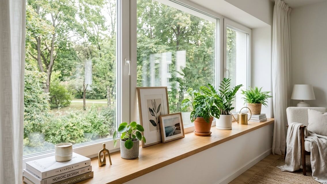 Lang vindueskarm – inspiration til at udnytte hele fladen